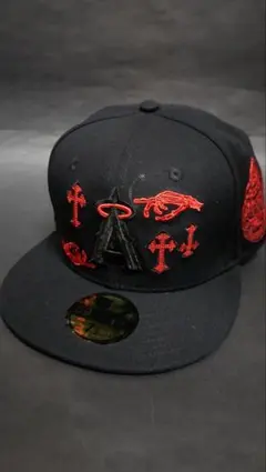 NEWERA LAエンジェルスデビルズクロスカスタムキャップブラック1/2