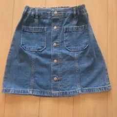 GU デニムスカート ボタン付き　150