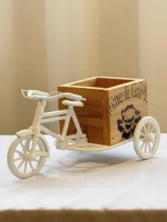 三輪車型 木製プランター 小物入れ インテリア雑貨