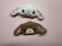 シュガーバニーズ　ヘアクリップセット　くろうさ　しろうさ