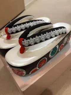 IKKO 草履 刺繍 レース 厚底