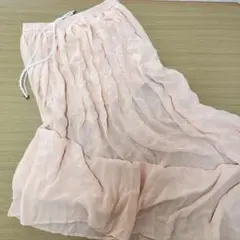 新品ZARA TRF フレアロングスカート ピンク Mサイズ