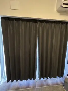 ニトリ遮光・防炎ドレープカーテン 2枚セット 100×190cm ウォームグレー