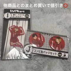 ハイキュー!!1番くじアクリルキーホルダー&缶バッジセット【孤爪研磨、黒尾鉄朗】