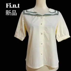 【F i.n.t】レースラインセーラーブラウス 半袖 パフスリーブ レトロ　新品のサムネイル