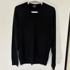 (未使用に近い)UNIQLO エクストラファインメリノVネックセーター Mサイズ