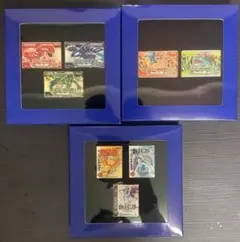 【3点】ポケモン パッケージピンズ 金銀 ルビーサファイア リーフグリーン等 3点】ポケモン パッケージピンズ 金銀 ルビーサファイア リーフ