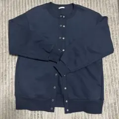 GU ネイビー スウェット カーディガン Lサイズ