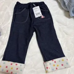 【新品・タグ付】キッズデニム風ロングパンツ 90cm