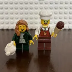 LEGO ミニフィグ イタリア　イギリス　カフェ　店員　アイスクリーム