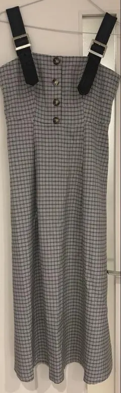 【archives】チェック柄ロングキャミワンピース