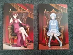 エヴァンゲリオン 30周年記念展 特典 カード トレカ　綾波レイ　真希波マリ