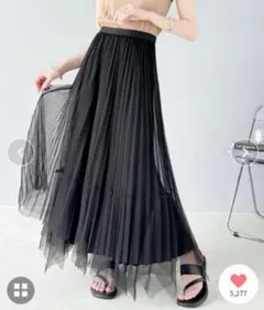 ふんわり大人フェミニン パール使いリバーシブル２wayチュールスカートsizeМ