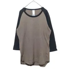 1674 【アタッチメント】 メンズ　七分袖　カットソー　Ｓ　ラグランスリーブのサムネイル