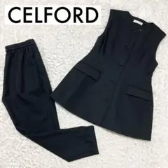 美品♡ CELFORD セルフォード ペプラムセットアップ 36 S ブラック