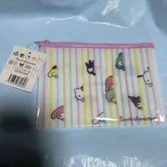【新商品】sanrio サンリオ フラットポーチ ビニールポーチ 新品未使用