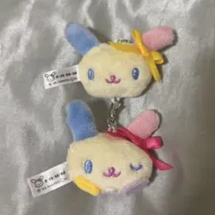 サンリオ ウサハナ ぬいぐるみチャーム 黄色リボン ウインク 2個セット