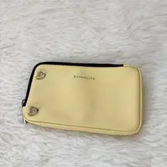 BANDOLIERバンドリヤー エキスパンデッドポーチ イエローレザー スマホ
