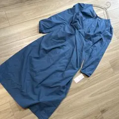 【新品タグ付き】And Couture カシュクールロングワンピース 美ライン