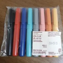無印良品　ゲルインキボールペン　コンパクト　８色セットのサムネイル