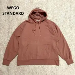 【WEGO】ウィゴー　パーカー　フード付き　オーバーサイズ　くすみピンク　Sのサムネイル