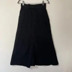 UNIQLO U ユニクロ ブラック デニムパネルロングスカート フレア 61