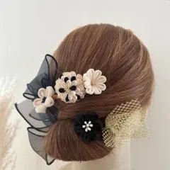 卒業式 お花の髪飾り 6点セット つまみ細工 入学式