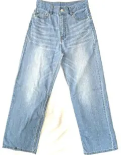 OZOC ストレートデニムパンツ 40 ライトブルー 美品 伸縮性ありのサムネイル