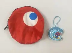 ミャクミャク　ガチャポーチとラバーキーホルダーセット