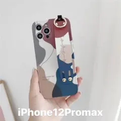 iPhone12Promax 赤　レッド　カラフル　ショルダープレス　ケース