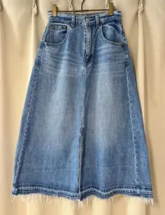 【美品】GU デニム Aラインスカート ブルー Sサイズ