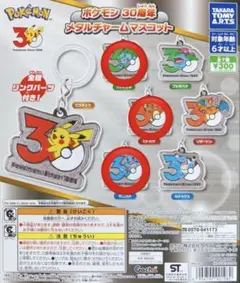 ポケモン 30周年 メタルチャームマスコット 3種セット