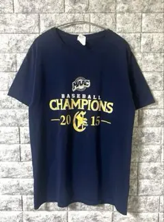 2015年製 JERZEES ベースボール カレッジプリントTシャツ US古着