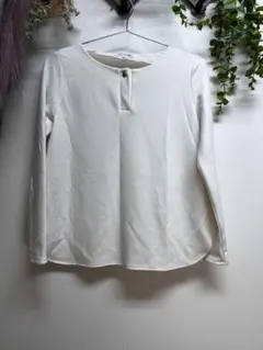 ナチュラル ビューティー ベーシック 白 ブラウス S