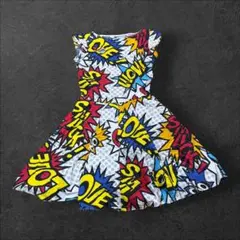 LOVE MOSCHINO ポップアート柄 ノースリーブ ミニワンピース
