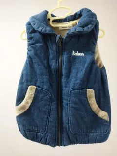 bobson キッズ　ベスト デニムブルー　100サイズ