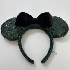 Disney カチューシャ スパンコール 緑