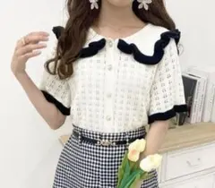 美品 アプレジュール 半袖ニット ( フリー ) Mのサムネイル