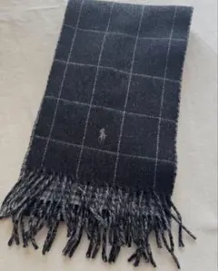 ポロラルフローレン　刺繍チェック柄マフラー
