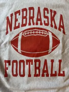 【希少】【USA製】チャンピオン　リバースウィーブ　オレンジ3段プリント　XL