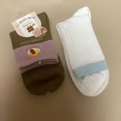 新品　オムライス柄　レディース　靴下 ２足セット❤️ 食事　ソックス　2点❤️お得