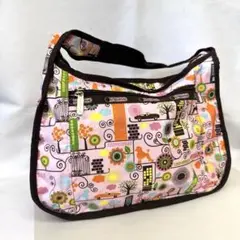 レスポートサック　ハンドバッグ　可愛いひまわり柄　ポーチ付き