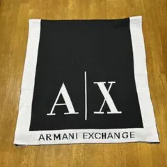 Armani Exchange ロングマフラー ブラック/グレー