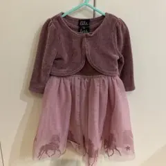 lilt 3T ワンピース ユニコーンラメ柄　パープル　ピンク