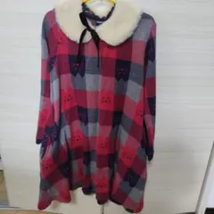 ファー襟付きワンピース　120cm