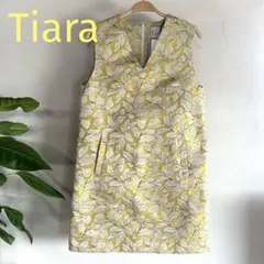 美品【ティビ】シルク100% 大判花柄ミニワンピース 華やか フラワー