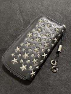 JIMMY CHOO 二つ折り財布 スタースタッズ ブラック - メルカリ