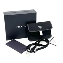 PRADA プラダ ショルダーバッグ フォンケース ナイロン 三角ロゴ ブラック