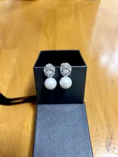 【新品未使用】ブライダルピアス|パールとクリスタルのピアス