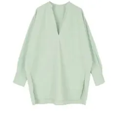 0*i様 新品　UR‘s ユアーズ　スキッパーシャツチュニック　グリーン　Mのサムネイル